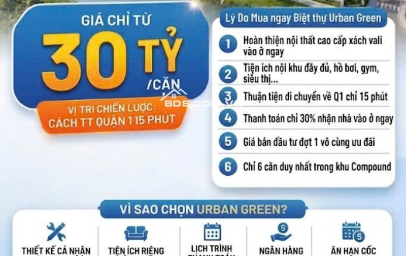 Chỉ 6 căn duy nhất trong toàn khu Compound khép kín, đảm bảo tính riêng tư tuyệt đối.
